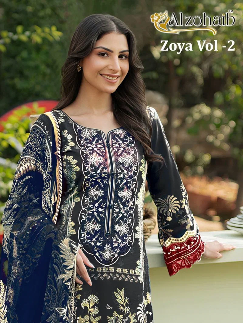 Alzohaib Zoya Vol 2 Cotton Dupatta Cotton Patch Work Pakistani Salwar kameez Collection
