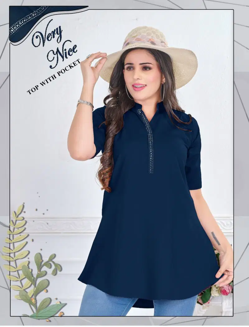 Nikki Vol 1 Rayon Plain Fancy Short Top Collection